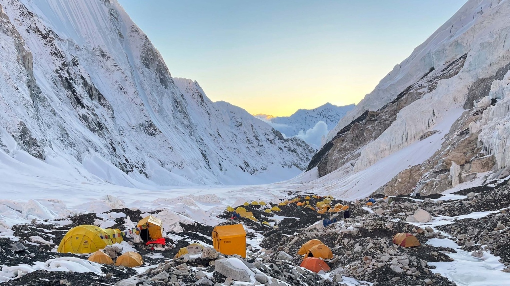 Mount Everest mountaineers camp