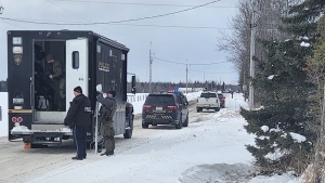 Police on Carrigan Road after 911 distress call. March 23/24 (The Voices of Timmins)