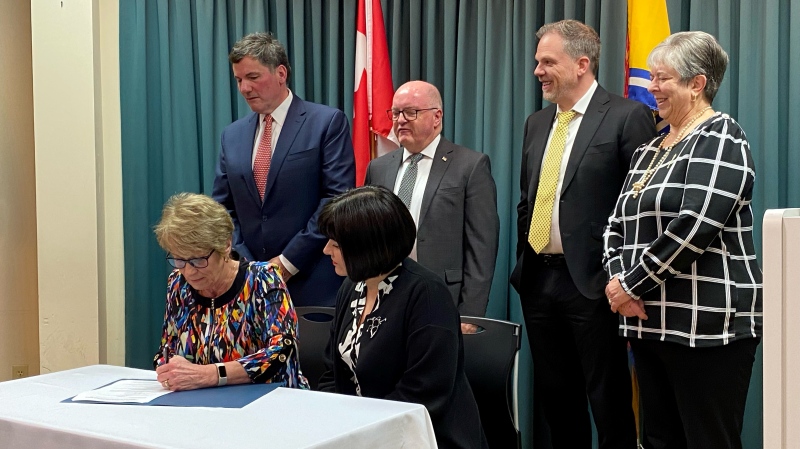 The federal and New Brunswick governments signed bilateral agreements on health care and long-term care. (Source: Alana Pickrell/CTV News Atlantic)