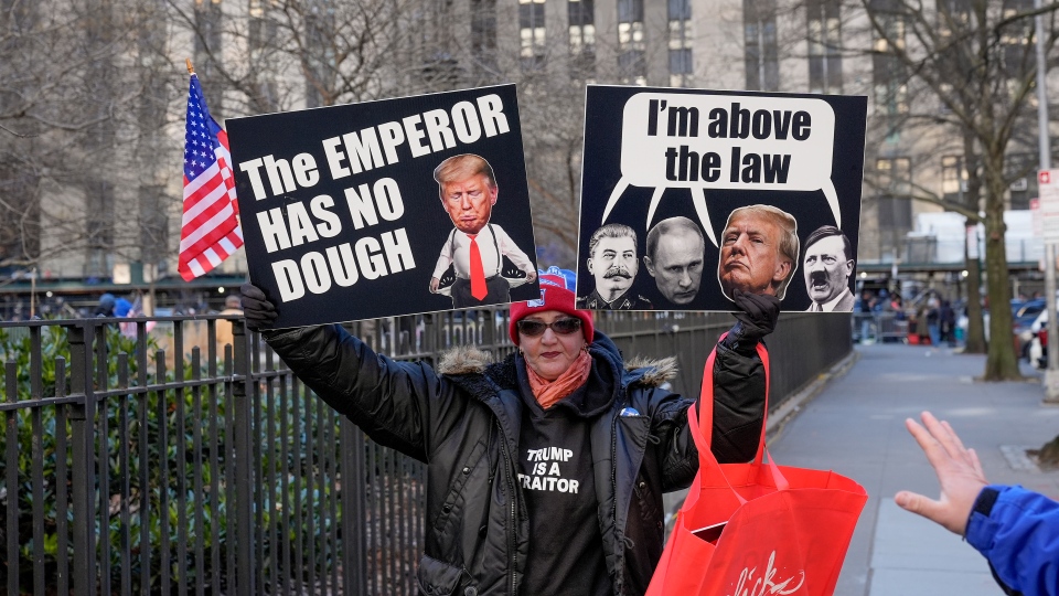 anti-Trump protestor