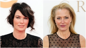 Lena Headey (left) arrives at the 65th Primetime Emmy Awards at Nokia Theatre in Los Angeles (Photo by Jordan Strauss/Invision/AP). Gillian Anderson (right) at the premiere for 'The Crown' season 6 finale on Tuesday, Dec. 5, 2023. (Photo by Scott Garfitt/Invision/AP)