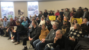 Wilmot residents turn out to the March, 25, 2024 council meeting to discuss the purchase of 770 acres of farmland. (Source: Rory Farnan)
