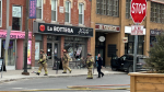La Bottega on George Street after a car ran into the front entrance on Tuesday afternoon. (William Eltherington/CTV News Ottawa)