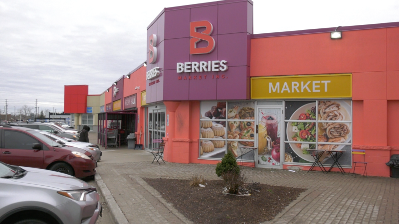 Berries Market, as seen on March 26, 2024, is geared to London, Ont.'s Muslim community and features Halal products. (Gerry Dewan/CTV News London