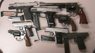Firearms apparently seized in 'Project Folkstone' are seen in this image released by the OPP.