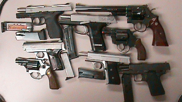 Firearms apparently seized in 'Project Folkstone' are seen in this image released by the OPP.
