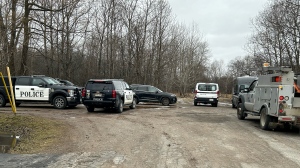 Significant police presence on Langdon Road in Sault Ste. Marie. March 27, 2024 (Cory Nordstrom/CTV News Northern Ontario)