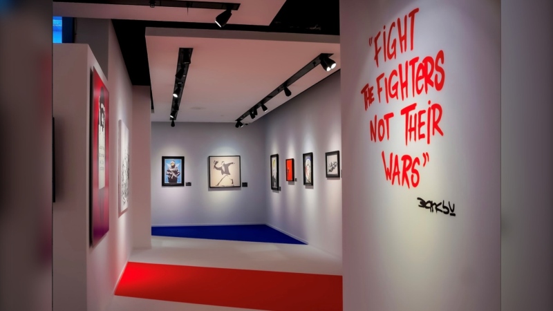 'The Art of Banksy: Without Limits' exhibit is seen in this undated image. (Source: Jetset Event Management)