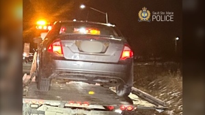 Officers with Sault Ste. Marie Police Service's patrol services charged a 52-year-old with stunt driving under the Highway Traffic Act on March 25, 2024. (Supplied/Sault Ste. Marie Police Service)