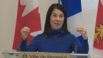 Montreal Mayor Valerie Plante speaks at a press conference on Wednesday, March 27, 2024. (CTV News)