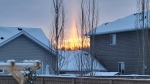 This beautiful photo of a light pillar this past Monday morning in Diamond Valley is courtesy of Ted Cruttenden.