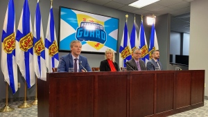 Premier Tim Houston announces the establishment of the Nova Scotia Guard. (Source: Jesse Thomas/CTV News Atlantic)