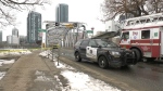 Calgary police closed Reconciliation Bridge, the Fourth Avenue flyover and the Fifth Avenue flyover on Thursday, March 28, 2024. 