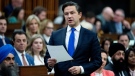 Conservative Party Leader Pierre Poilievre rises during question period on Parliament Hill in Ottawa, on Wednesday, March 20, 2024. THE CANADIAN PRESS/Spencer Colby