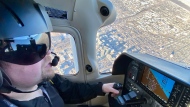 Steve Wyatt (Pilot) of the Regina Police Service Aerial Support Unit. (Gareth Dillistone / CTV News) 