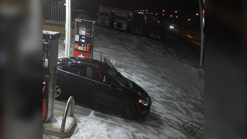 Ontario Provincial Police impounded a vehicle from a gas station on Highway 11 on March 14, 2024 after arresting an impaired driver. (Supplied/Ontario Provincial Police)