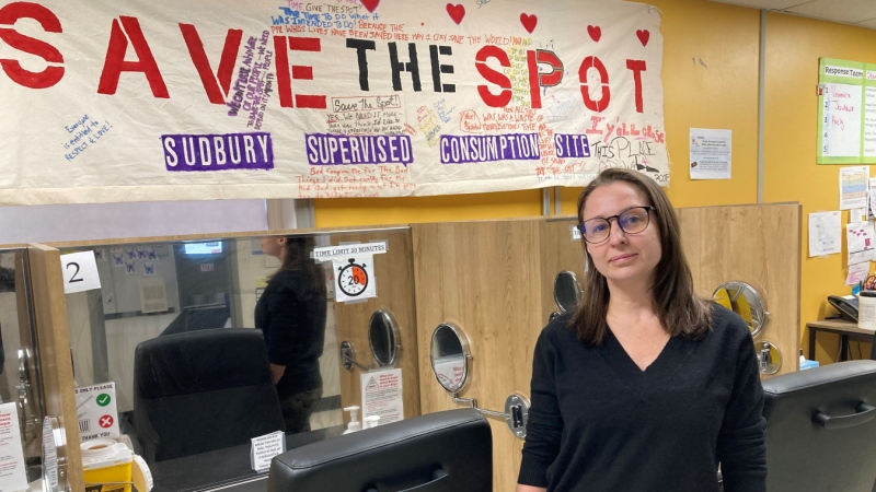 Amber Fritz, the site manager for Sudbury's supervised consumption, The Spot. March 28, 2024. (Alana Everson/CTV News Northern Ontario)