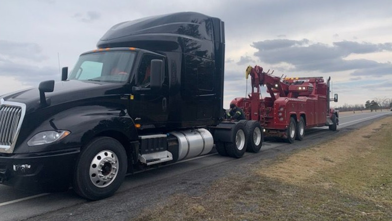 The Ontario Provincial Police in South Glengarry says a CMV truck driver is facing charges after being caught speeding on Country Road 18. (OPP/ X)