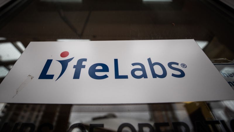 A LifeLabs clinic is shown in Vancouver on Oct. 22, 2021. (Darryl Dyck / The Canadian Press) 