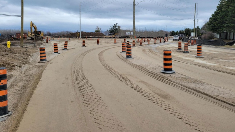 Bryne Drive South construction in Barrie, Ont. (Source: City of Barrie)