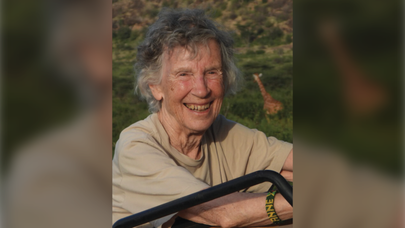 Anne Innis Dagg wrote 60 scientific papers and 26 books on giraffes during her lifetime, including “Giraffe: Biology, Behaviour and Conservation,” considered the definitive text on the animal. (Anne Innis Dagg Foundation)