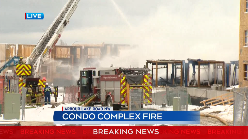 N.W. Calgary condo building engulfed in flames