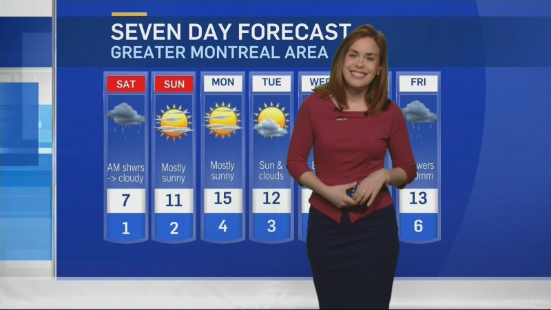 CTV News Montreal weather presenter Lauren Fernandez on April 5, 2024.