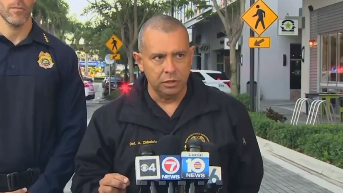 Miami-Dade Police Detective Alvaro Zabaleta describes the events that led to a gunfight in a Miami bar, leaving two people dead and seven injured early Saturday. (Screenshot via Local 10 WPLG)
