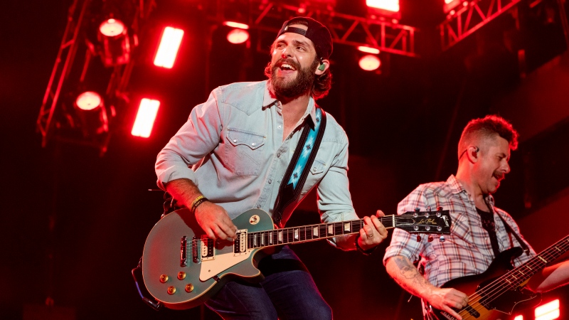 Thomas Rhett performs during CMA Fest 2022 on Friday, June 10, 2022, at Nissan Stadium in Nashville, Tenn. (Photo by Amy Harris/Invision/AP) 