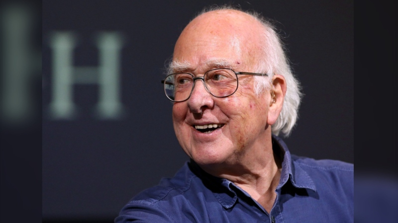 In this file photo dated Friday, Oct. 11, 2013, Britain's Professor Peter Higgs smiles during a press conference in Edinburgh, Scotland, Friday, Oct. 11, 2013. (AP Photo / Scott Heppell, FILE)