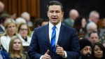 Conservative Leader Pierre Poilievre rises during question period in the House of Commons on Parliament Hill in Ottawa on Tuesday, April 9, 2024. THE CANADIAN PRESS/Sean Kilpatrick 