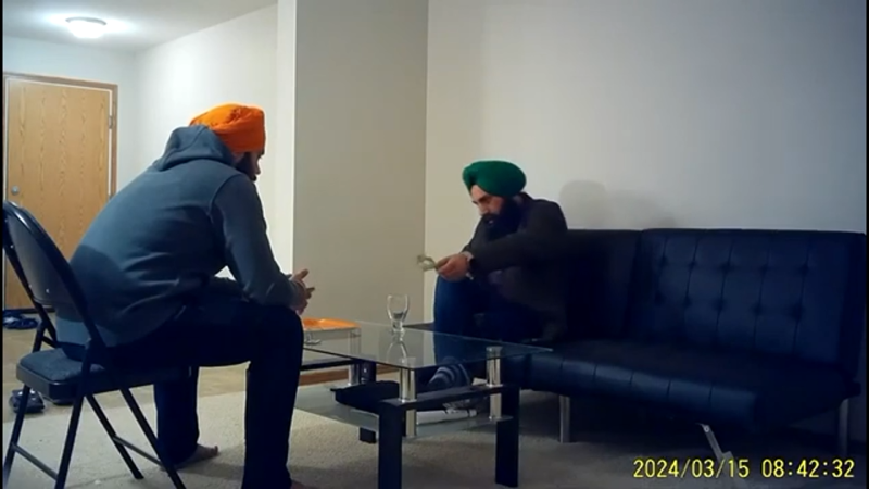 This video of former Sask. Party candidate Maninder Gill surfaced online. (Source: YouTube/Harshpreet Sahota)