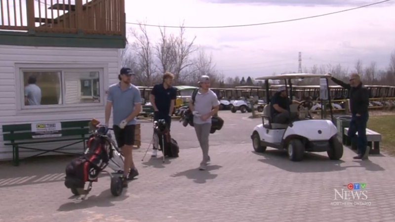 Golfers get an early start to the season in Sudbury. April 9, 2024 (CTV Northern Ontario)