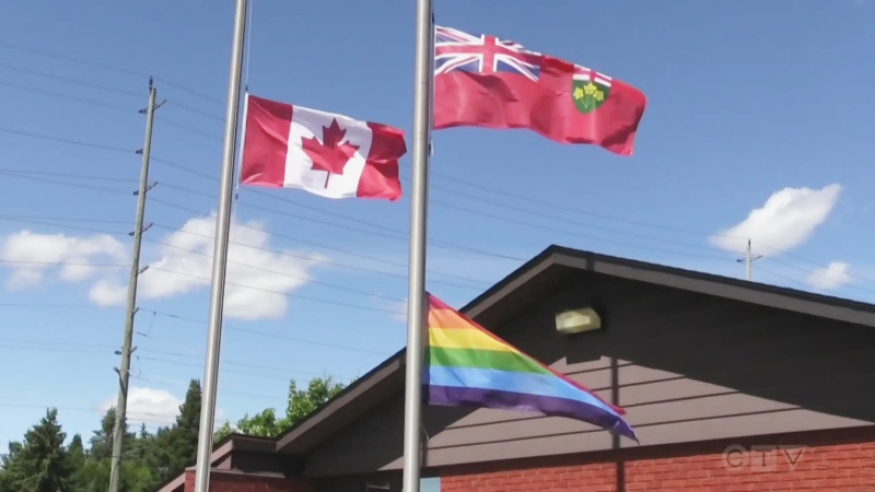 A recent decision by the northern Ontario community of East Ferris, near North Bay, not to fly the pride flag isn’t sitting well with some. (Photo from video)