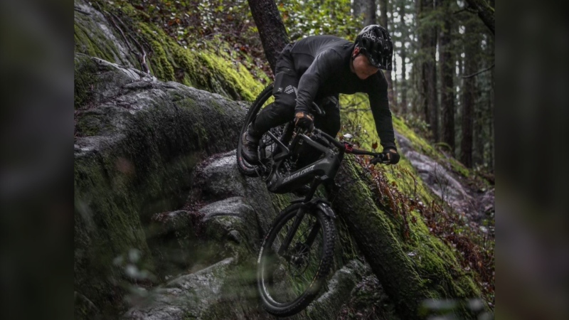 Andrew Chu is seen mountain biking in this photo provided by his friend Matt Rose. (Matt Rose)