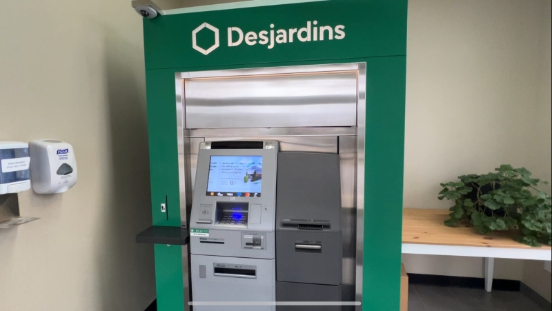 A small Quebec township is set to loose its lone ATM at the end of May as Desjardins bank reassesses their use. Luskville, Que.. Apr. 11, 2024. (Tyler Fleming / CTV News). 