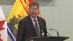 Dr. John Dornan speaks at a Saint John, N.B., news conference in April 2022. (Nick Moore/CTV Atlantic)
