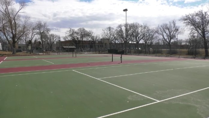 The Sargent Park tennis courts are now open free to the public after the city decided not to renew a lease with a non-profit organization. April 11, 2024. (Jeff Keele/CTV News Winnipeg)