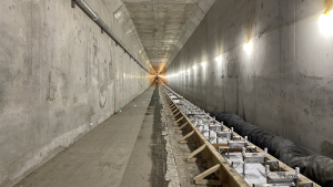 The new O-Train Parkway Tunnel is now 85 per cent complete, as construction continues on the western extension of the Confederation Line from Tunney's Pasture to Moodie Drive. (Leah Larocque/ CTV News Ottawa)