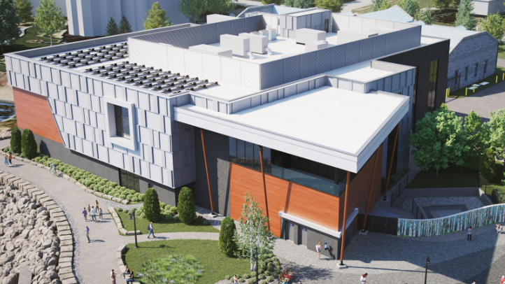 This architectural rendering is based on the proposed Water Treatment Plant design for Collingwood Ont., that is currently out for tender to 3 pre-qualified general contractors released on June., 22, 2023. (Water Treatment Plant Expansion)