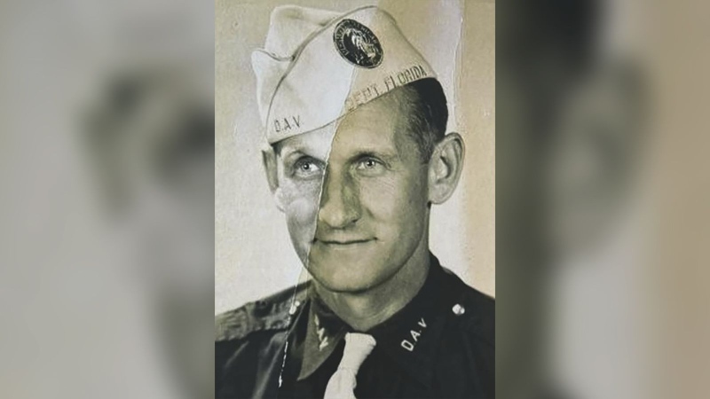 Hiram "Ross" Grayam won a Purple Heart while serving during World War II. Indian River Co Sheriff's Office via CNN Newsource