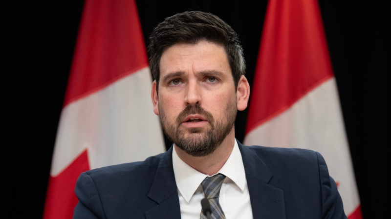 Minister of Housing, Infrastructure and Communities Sean Fraser responds to a question during a news conference, in Ottawa, Monday, Jan. 29, 2024. THE CANADIAN PRESS/Adrian Wyld