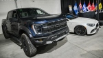 Two recovered stolen vehicles are shown ahead of a news conference in Montreal on car theft in Quebec and Ontario on Wednesday, April 3, 2024. (Graham Hughes/The Canadian Press)