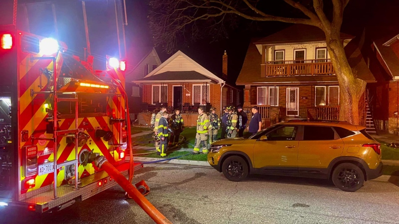 Two people have been displaced after a house fire on Benjamin Avenue in Windsor on April 15, 2024. (Source: Unofficial: On Location/Facebook)