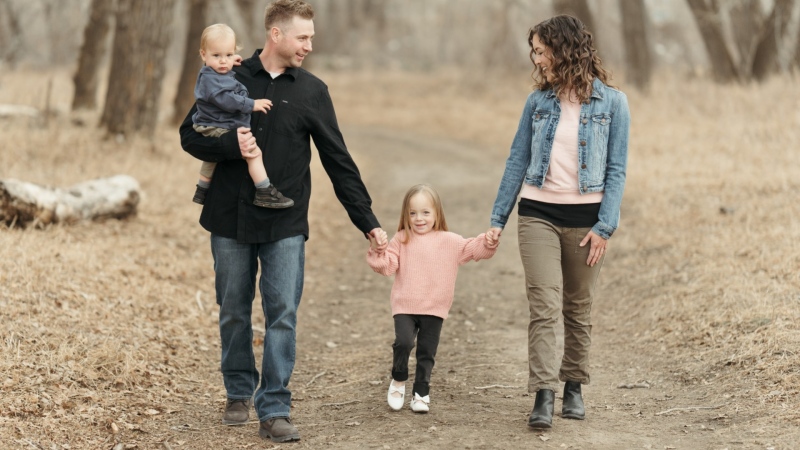 A young Okotoks, Alta., family is preparing for a long year ahead, as the first of their two children begins a stem cell transplant they hope will prolong her life. (Image courtesy: Liz Andrews Photography)
