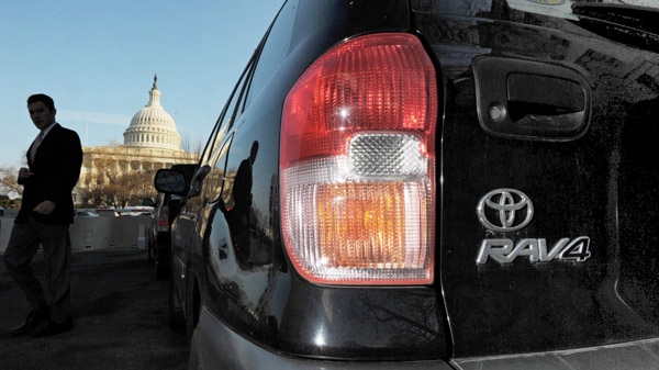 A Toyota RAV4 SUV is parked on Capitol Hill in Washington, Wednesday, Feb. 24, 2010. (AP / Cliff Owen)