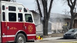 Regina Fire battles a house fire on the 4000 block of Montague Street. (KatySyrota/CTVNews) 