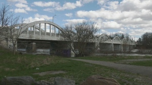 Freeport Bridge seen on April 15, 2024. (David Pettitt/CTV News)