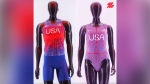 Nike's design for the U.S. women's team outfit, right, is seen in an image posted to X by @CitiusMag. (From CitiusMag via X via CNN Newsource)