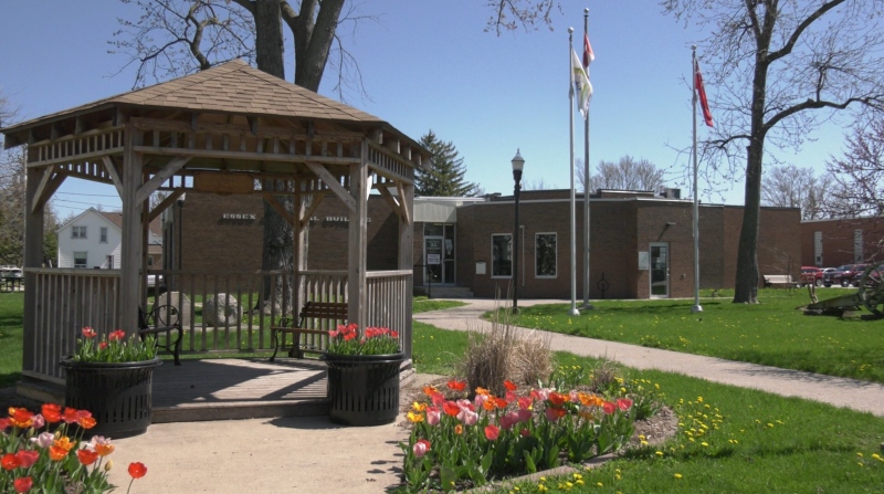 The Essex Municipal Building is seen in Essex, Ont. on April 15, 2024. (Travis Fortnum/CTV News Windsor) 